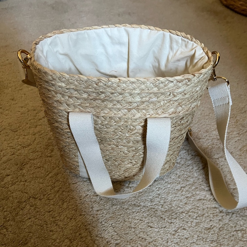 J. Crew Factory straw bucket bag